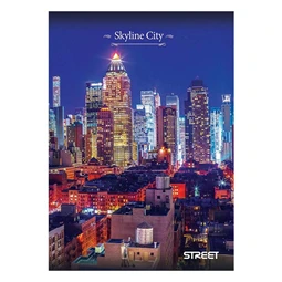 Füzet A/4 kockás STREET 54 lapos Skyline 1db, minta nem választható