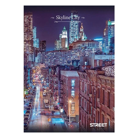 Füzet A/4 kockás STREET 54 lapos Skyline 1db, minta nem választható