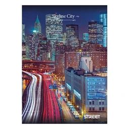 Füzet A/4 kockás STREET 54 lapos Skyline 1db, minta nem választható