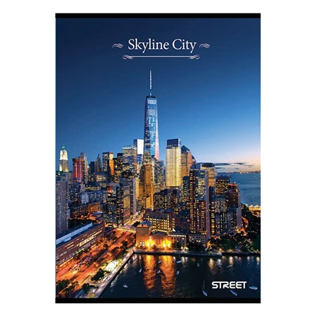 Füzet A/4 kockás STREET 54 lapos Skyline 1db, minta nem választható
