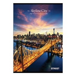 Füzet A/4 kockás STREET 54 lapos Skyline 1db, minta nem választható