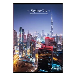 Füzet A/4 kockás STREET 54 lapos Skyline 1db, minta nem választható
