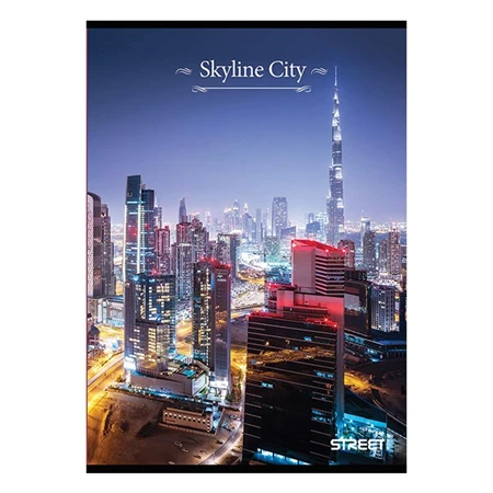 Füzet A/4 kockás STREET 54 lapos Skyline 1db, minta nem választható