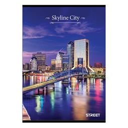 Füzet A/4 kockás STREET 54 lapos Skyline 1db, minta nem választható