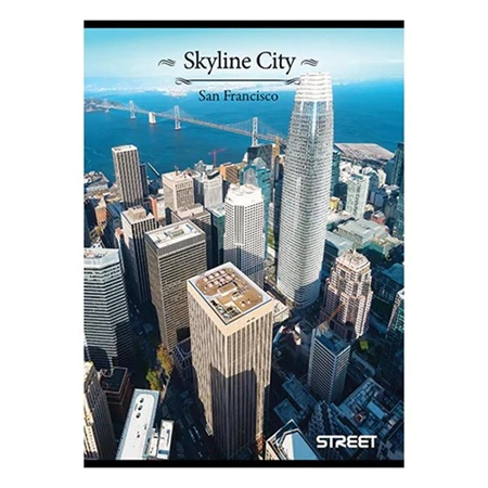 Füzet A/4 kockás STREET 54 lapos Skyline 1db, minta nem választható