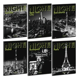 Füzet A/4 vonalas ARS UNA 40lap Night Life