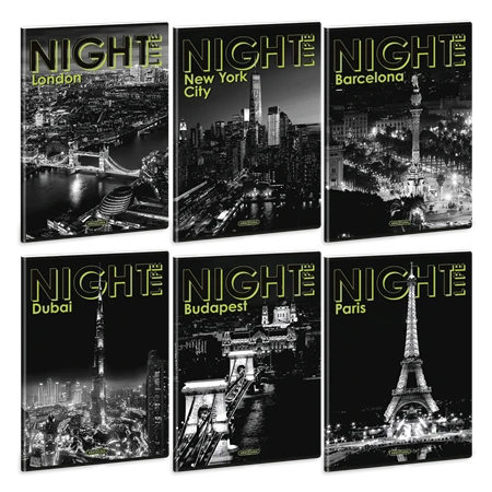 Füzet A/4 vonalas ARS UNA 40lap Night Life