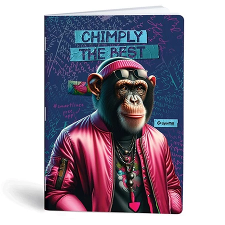 Füzet A/4 vonalas LIPAMILL 40 lapos Fashion animal, minta nem választható
