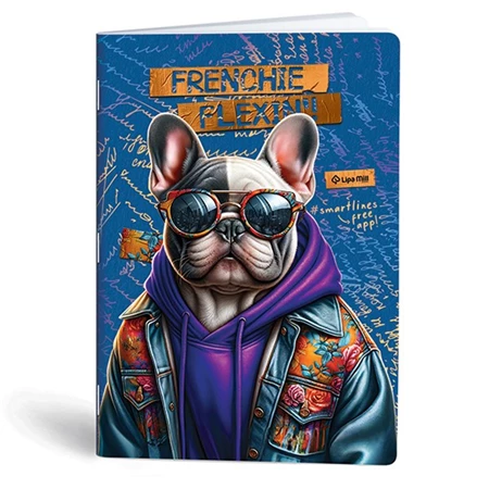 Füzet A/4 vonalas LIPAMILL 40 lapos Fashion animal, minta nem választható