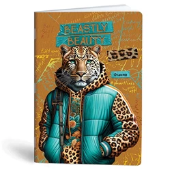 Füzet A/4 vonalas LIPAMILL 40 lapos Fashion animal, minta nem választható