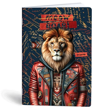 Füzet A/4 vonalas LIPAMILL 40 lapos Fashion animal, minta nem választható