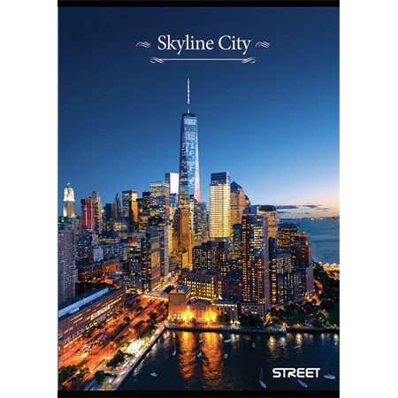 Füzet A/4 vonalas STREET 52 lapos Skyline 1db, minta nem válastható
