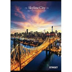 Füzet A/4 vonalas STREET 52 lapos Skyline 1db, minta nem válastható