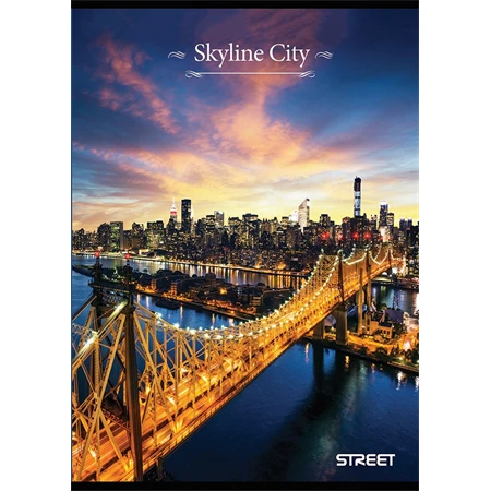Füzet A/4 vonalas STREET 52 lapos Skyline 1db, minta nem válastható