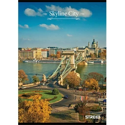 Füzet A/4 vonalas STREET 52 lapos Skyline 1db, minta nem válastható