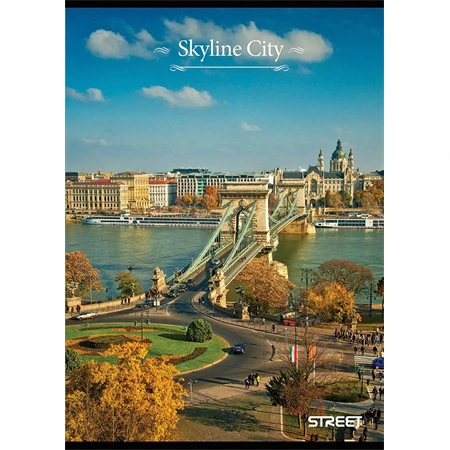 Füzet A/4 vonalas STREET 52 lapos Skyline 1db, minta nem válastható