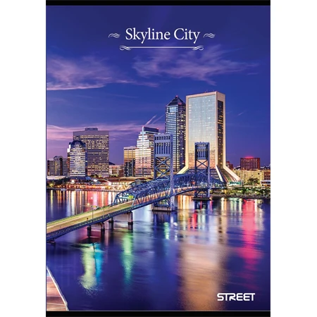 Füzet A/4 vonalas STREET 52 lapos Skyline 1db, minta nem válastható