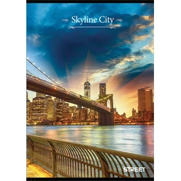 Füzet A/4 vonalas STREET 52 lapos Skyline 1db, minta nem válastható