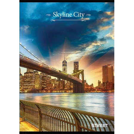 Füzet A/4 vonalas STREET 52 lapos Skyline 1db, minta nem válastható