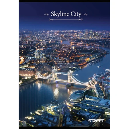 Füzet A/4 vonalas STREET 52 lapos Skyline 1db, minta nem válastható