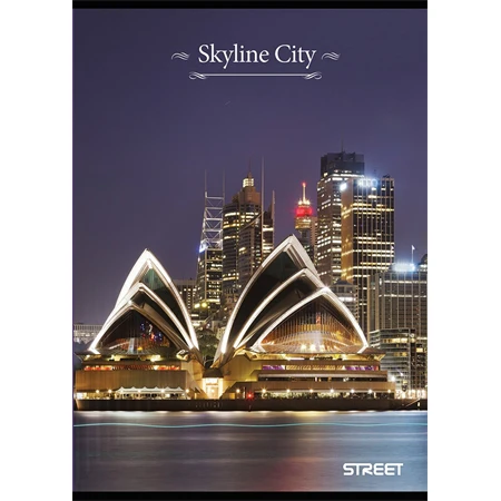 Füzet A/4 vonalas STREET 52 lapos Skyline 1db, minta nem válastható