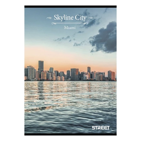 Füzet A/4 vonalas STREET 52 lapos Skyline 1db, minta nem válastható
