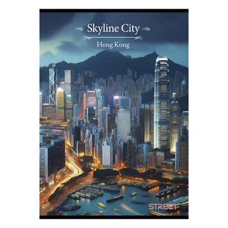 Füzet A/4 vonalas STREET 52 lapos Skyline 1db, minta nem válastható