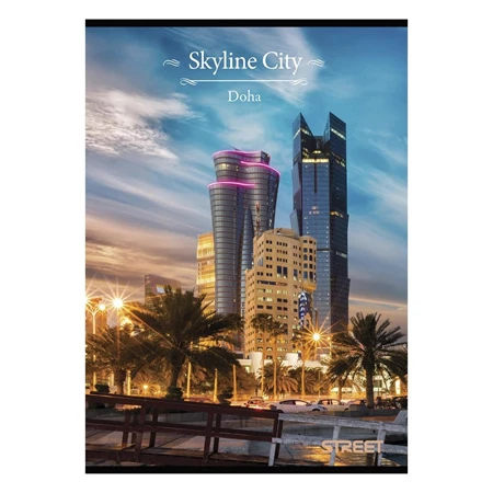 Füzet A/4 vonalas STREET 52 lapos Skyline 1db, minta nem válastható
