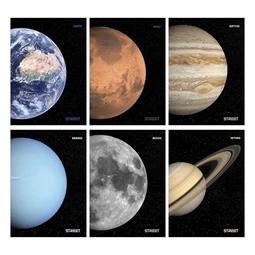 Füzet A/4 vonalas STREET 54 lapos Planets margóval, minta nem választható