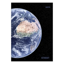 Füzet A/4 vonalas STREET 54 lapos Planets margóval, minta nem választható
