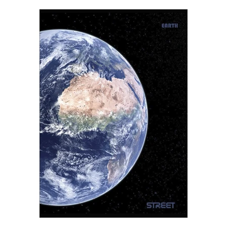 Füzet A/4 vonalas STREET 54 lapos Planets margóval, minta nem választható