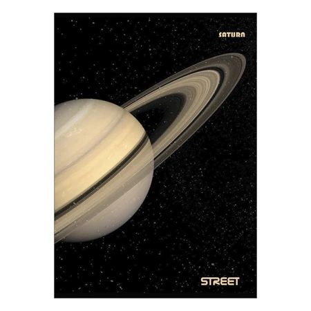 Füzet A/4 vonalas STREET 54 lapos Planets margóval, minta nem választható