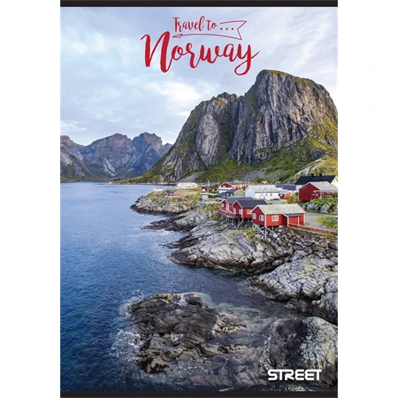 Füzet A/4 vonalas STREET 54 lapos Travel margóval, minta nem választható