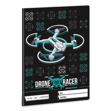 Füzet A/5 1.osztály vonalas ARS UNA 32lap Drone Racer 14-32