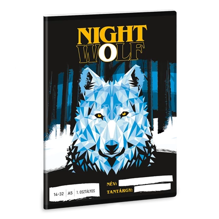 Füzet A/5 1.osztály vonalas ARS UNA 32lap Nightwolf 14-32