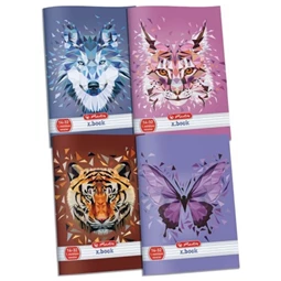 Füzet A/5 1.osztály vonalas HERLITZ 32lap Wild Animals 14-32 vegyes, minta nem választható