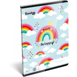 Füzet A/5 1.osztály vonalas LIZZY 32lap Lollipop Happy Rainbow 14-32