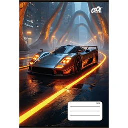 Füzet A/5 2. osztály vonalas, COOL BY VICTORIA 32 lap, 2. osztály, "Future Cars" 16-32