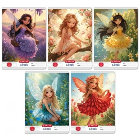 Füzet A/5 2.osztályos vonalas HERLITZ 32lap Fairy Flower 16-32 vegyes, minta nem választható