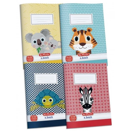 Füzet A/5 3.osztály vonalas HERLITZ 32lap Cute Animals 12-32 vegyes, minta nem választható