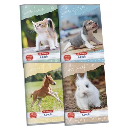 Füzet A/5 3.osztály vonalas HERLITZ 32lap Pets 12-32 vegyes, minta nem választható