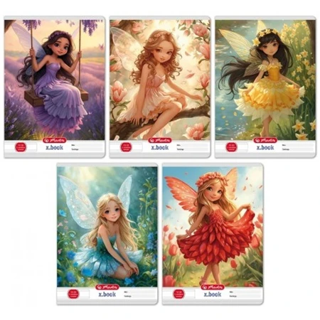 Füzet A/5 3.osztályos vonalas HERLITZ 32lap Fairy Flower 12-32 vegyes, minta nem választható