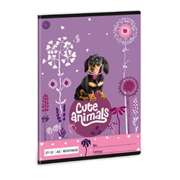 Füzet A/5 kockás ARS UNA 32lap Cuki állatok Puppy 27-32