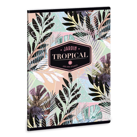 Füzet A/5 kockás ARS UNA 40lap Tropical Leaf