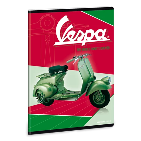 Füzet A/5 kockás ARS UNA 40lap Vespa Green