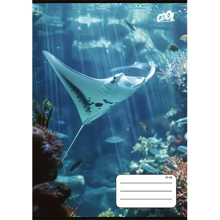 Füzet A/5 kockás COOL BY VICTORIA "Ocean World" 32 lapos, 27-32