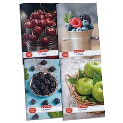 Füzet A/5 kockás HERLITZ 32lap Fruit 27-32