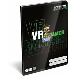 Füzet A/5 kockás LIZZY 32 lapos FSC BossTeam VR Gamer