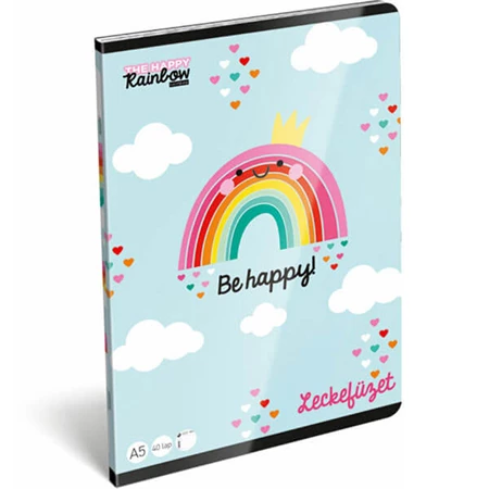 Füzet A/5 lecke LIZZY 40 lapos Lollipop Happy Rainbow