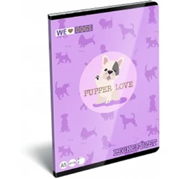 Füzet A/5 lecke LIZZY 40 lapos We Love Dogs Pups